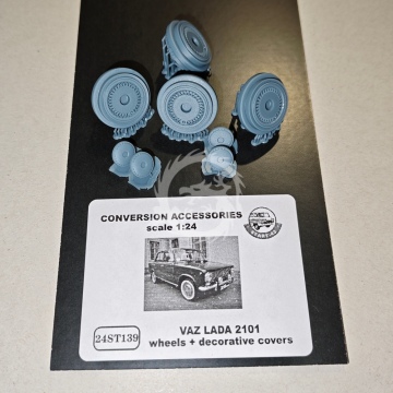 Vaz Lada 2101 wheels + decorative covers - Start43 St139 skala 1/24