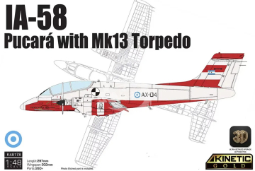 FMA IA-58 Pucara with Mk13 Torpedo -  Kinetic 48178 skala 1:48