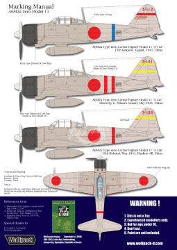 Zestaw konwersji A6M2a Zero Model 11 Conversion set (for Tamiya 1/32), Wolfpack WPD32006 skala 1/32