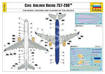 Boeing 757-200 Zvezda 7032 skala 1/144