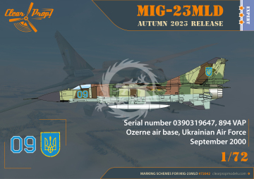 PREORDER- MiG-23MLD The last Ukrainian Flogger-K / Expert Kit Clear Prop CP72042 skala 1/72