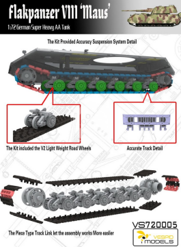 Flakpanzer VIII Maus German super heavy AA tank Vespid Models VS720005 skala 1/72
