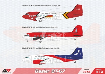 BT-67 (DC-3) turboprop utility aircraft (3 malowania) - A&A Models 7242 skala 1/72
