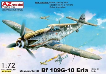 Messerschmitt Bf 109G-10 Erla Block 49 Early AZmodel AZ 7615 skala 1/72