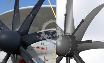  HS NP2000 prop for E-2C/C-2A (for Kinetic/Italeri) Upgrade CAT4 R48090 skala1/48