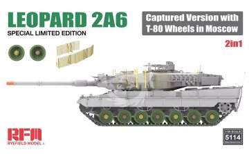 NA ZAMÓWIENIE -  Leopard 2A6 Captured Version with T-80 Wheels in Moscow Rye Field Model 5114 skala 1/35
