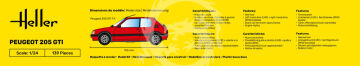 Peugeot 205 GTI -  Heller 82705 skala 1/24