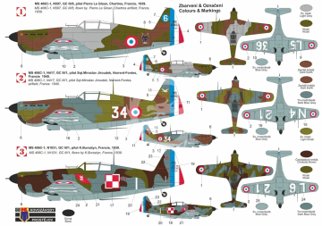Morane Saulnier MS-406C-1 Battle Of France - Famous French Fighter - Kovozavody Prostejov KPH4802 skala 1/48