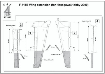 F-111B Wing extension) 151970/71/72 - CAT4-R72025 skala 1/72 