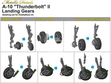 A-10 Thunderbolt II - Landing gears Metallic Details MDR48163 skala 1/48