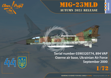 PREORDER- MiG-23MLD The last Ukrainian Flogger-K / Expert Kit Clear Prop CP72042 skala 1/72