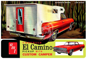 1965 Chevelle El Camino with Custom Camper - AMT 1364 skala 1/25