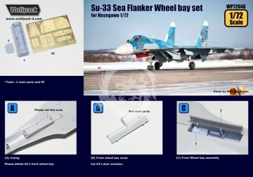Su-33 Sea Flanker Wheel Bay Set for Hasegawa - Wolfpack WP72046 skala 1/72