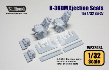 Zestaw dodatków K-36DM Ejection seats for Su-27, Wolfpack WP32034 skala 1/32