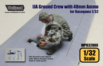 Figurka IJA Ground Crew with 40mm Ammo, Wolfpack WPD32008 skala 1/32