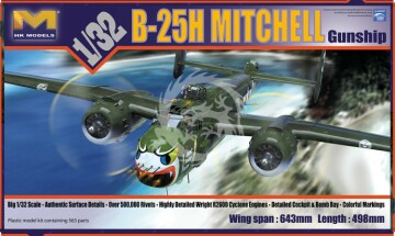 B-25H Mitchell Gunship HK Models 01E03 skala 1/32