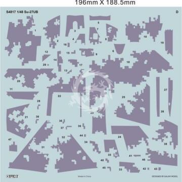 Su-27UB Digital Camouflage Ukrainian Air Force  Limited Edition GREAT WALL HOBBY GWH S4817 1/48