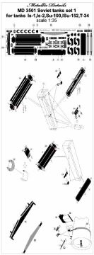 Soviet tanks model set 1- Metallic Details MD3501 skala 1/35