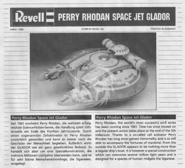 Model plastikowy Perry Rhodan Space Jet Glador, Revell 04852, skala 1/144