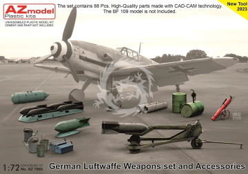 German Weapons Set And Accesories AZ-Model 7860 skala 1/72