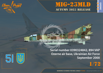 PREORDER- MiG-23MLD The last Ukrainian Flogger-K / Expert Kit Clear Prop CP72042 skala 1/72