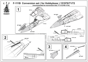 F-111B Conversion set (for Hobbyboss) Upgrade set CAT4 R48091 skala 1/48