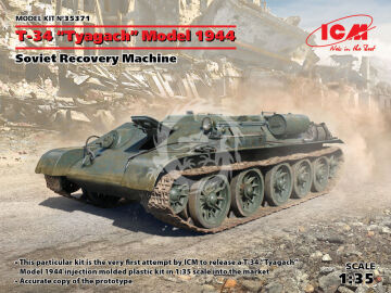 PROMOCYJNA CENA -  T-34 Tyagach Model 1944, Soviet Recovery Machine ICM 35371 skala 1/35