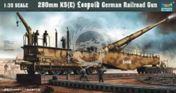 NA ZAMÓWIENIE - Niemieckie działo kolejowe K5(E) 280 mm Leopold Trumpeter 00207 skala 1/35