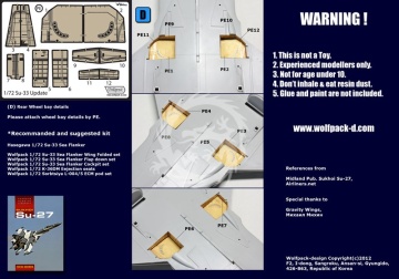 Su-33 Sea Flanker Wheel Bay Set for Hasegawa - Wolfpack WP72046 skala 1/72