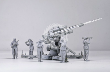  German 88mm Gun Flak 36 w/ 6 Crew Members - Border Model BT-013  skala 1/35