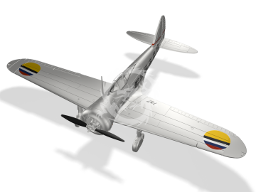 MDR14467 Metallic Details Zestaw wydrukowanych modeli samolotów 1/144 Nakajima Ki-27b