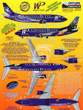 Kalkomania i blaszka do Boeing 737 Western Pacific Airlines 