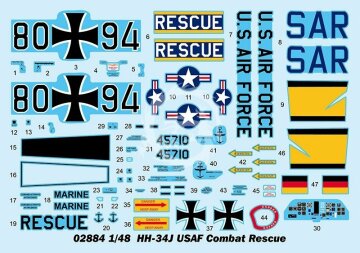 HH-34J USAF Combat Rescue Trumpeter 02884 skala 1/48