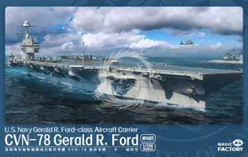 PREORDER - U.S. Navy Gerald R. Ford-class aircraft carrier- USS Gerald R. Ford CVN-78 Magic Factory 6401 skala 1/700