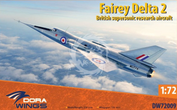 Fairey Delta 2 British supersonic research aircraft - Dora Wings DW72009 skala 1/72