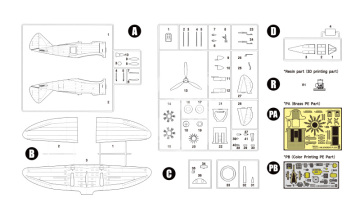 Model plastikowy Seversky P-35A 'USAAF' (Premium Edition Kit), Wolfpack WP14808 skala 1/48