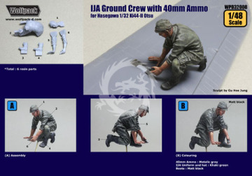 Figurka IJA Ground Crew with 40mm Ammo, Wolfpack WPD32008 skala 1/32