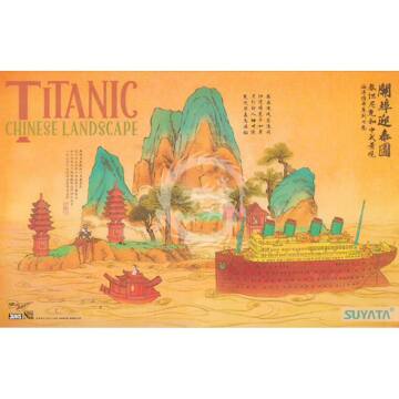 Titanic Chinese Landscape w/Ink Brush Painting Diorama Suyata SL-003