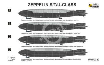 Model plastikowy Zeppelin S, T & U-class ‘Height Climbers’ Mark I MKM720-12 1/720