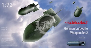 German WWII luftwaffe weapon set 2 SC50*32, Sc250 *4 Modelcollect UA72213 skala 1/72