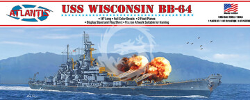 USS Wisconsin BB-64 -  Atlantis  M3006 skala 1/665