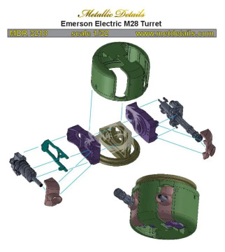 Emerson Electric M28 Turret ICM -  Metallic Details MDR3218 skala 1/32