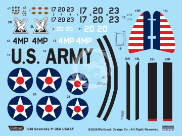 Model plastikowy Seversky P-35A 'USAAF' (Premium Edition Kit), Wolfpack WP14808 skala 1/48