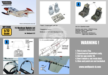 Zestaw dodatków T-2 Buckeye Update set (for Wolfpack 1/72), Wolfpack WP72080 skala 1/72