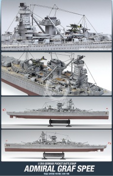 Model plastikowy German Pocket Battleship Admiral Graf Spee Academy 14103 skala 1/350