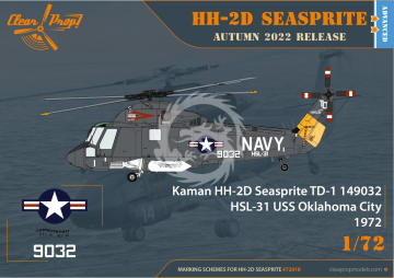 HH-2D Seasprite ADVANCED KIT Clear Prop CP72018 skala 1/72