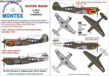  P-40 N Hasegawa MONTEX K48071 skala 1/48