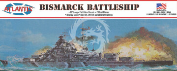  Bismarck German Battleship 16 Inch - Atlantis 3008 skala 1/618 
