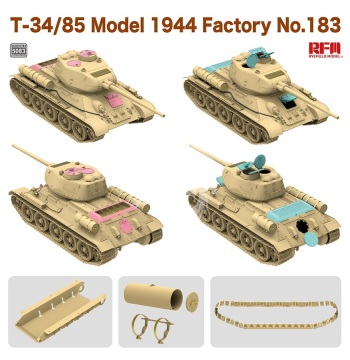 T-34/85 Model 1944 Factory No. 183 - Rye Field Model RM-5083 skala 1/35