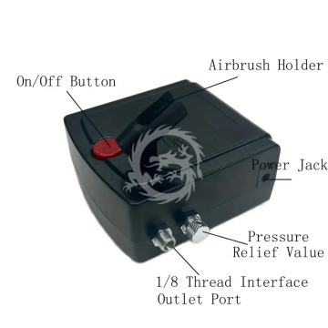 Areograf z kompresorem plus dodatki.